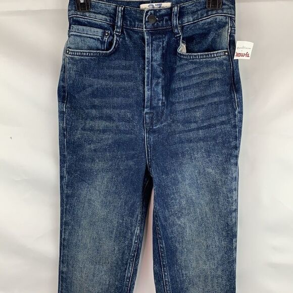 We the free skinny blue Jean button fly high waist - Picture 2 of 13